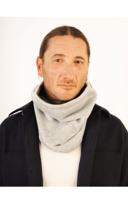 Scarf/Neck - Infinity/Knitted Cotton/Grey