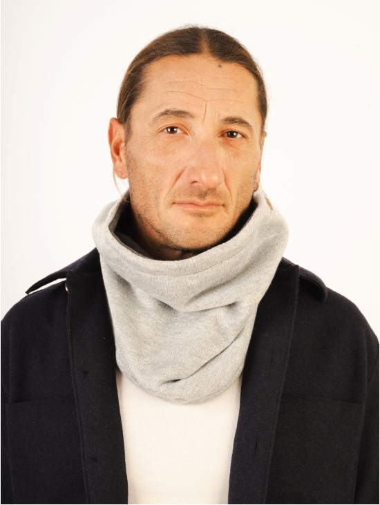 Scarf/Neck - Infinity/Knitted Cotton/Grey