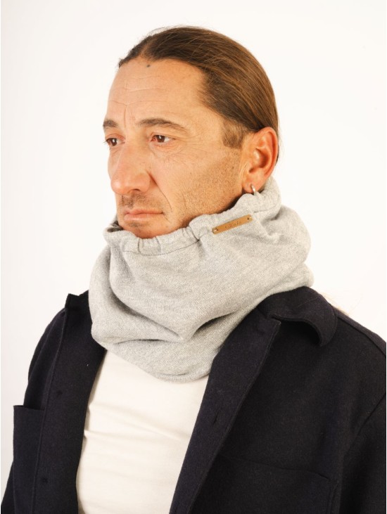 Scarf/Neck - Infinity/Knitted Cotton/Grey