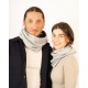 Scarf/Neck - Infinity/Knitted Cotton/Grey