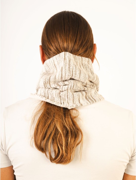 Scarf/Neck -Infinity/Knitted/Cotton/Beige