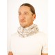 Scarf/Neck -Infinity/Knitted/Cotton/Beige