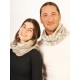 Scarf/Neck -Infinity/Knitted/Cotton/Beige