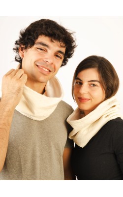 Scarf/Neck/Wool/Ecru