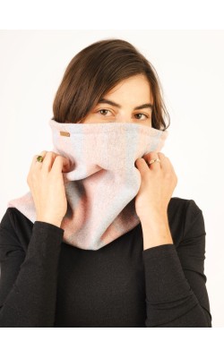 Scarf/Neck/Wool/Pink-Light Blue