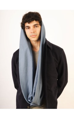 Scarf/Infinity/Cotton/Blue Denim
