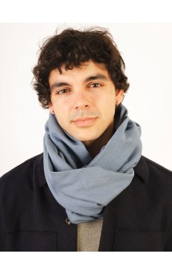 Scarf/Infinity/Cotton/Blue Denim