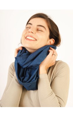Scarf/Infinity/Cotton/Blue 