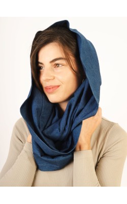 Scarf/Infinity/Cotton/Blue 