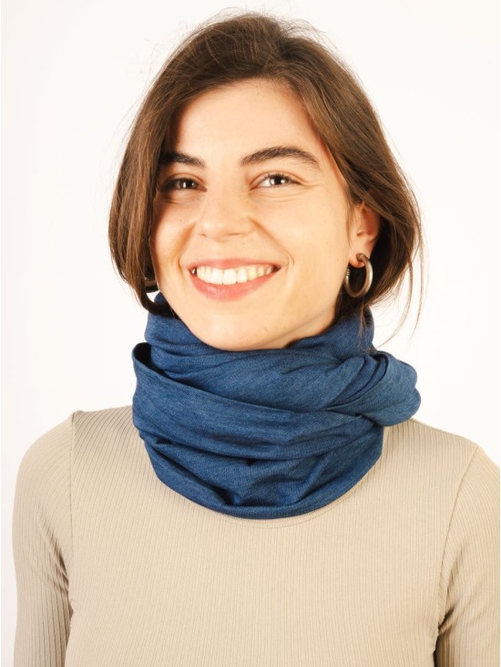 Scarf/Infinity/Cotton/Blue 