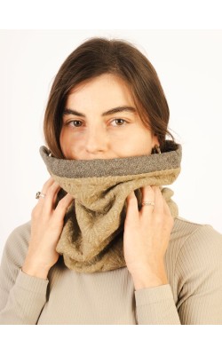 Scarf/Neck/Wool/Yellow Ecru