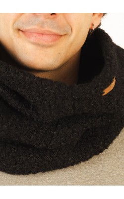 Scarf/Neck/Wool & Synthetic/Black - Bouclé