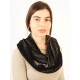 Scarf/Infinity/Lace & Cotton/BLack-Grey