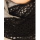 Scarf/Infinity/Lace & Cotton/BLack-Grey