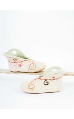 Malo Botties/Ecru- mint - silk cord Malo Botties/Ecru- mint - silk cord