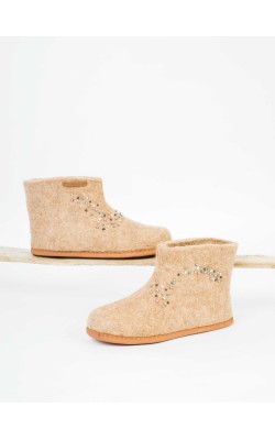  Slippers Booties/Camel/Colorful Beads