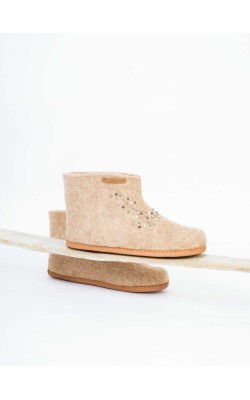  Slippers Booties/Camel/Colorful Beads