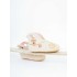 Malo Botties/Ecru and pink-silk cord