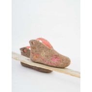 Malo Botties/Sand and salmon - silk cord