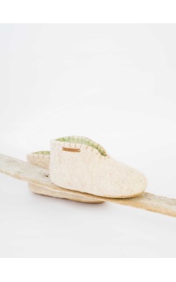 Basic/Booties/Ecru-Pale Green