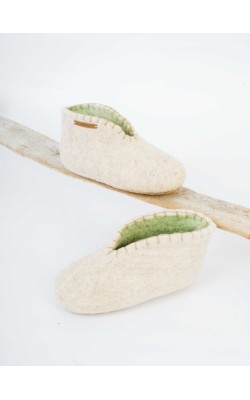 Basic/Booties/Ecru-Pale Green