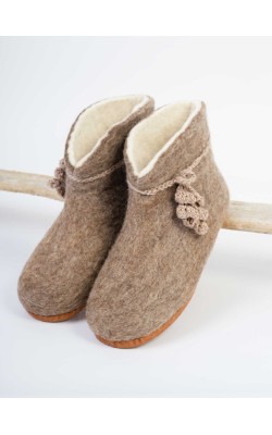 Speira/Ankle Booties/Sand/Crochet Spiral