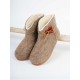 Eros/ Ankle Booties/Sand /Leather Red Heart