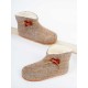 Eros/ Ankle Booties/Sand /Leather Red Heart