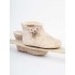 Ankle booties/ Ecru with balls
