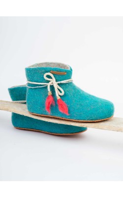 Artemis/Ankle booties/Aegean Blue-green - Tassel