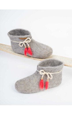 Artemis/Ankle booties/Grey - Tassel