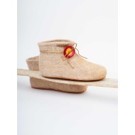 Ciclοs/Ankle Booties/Ecru/3 circles 