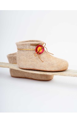 Ciclοs/Ankle Booties/Ecru/3 circles 