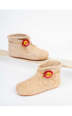 Ciclοs/Ankle Booties/Ecru/3 circles 