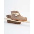 Afrodite/Ankle Booties/Sand - White/ Cotton Bow