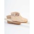 Orfeas/Ankle Booties/Beige with Flower Cord