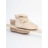 Afrodite/Ankle booties/Beige-cotton bow