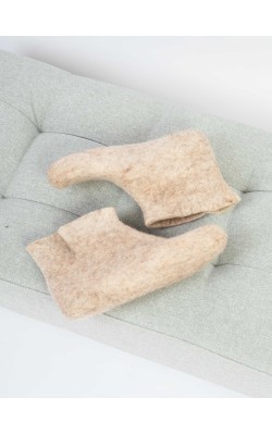 Socks/Felted Wool/Ecru